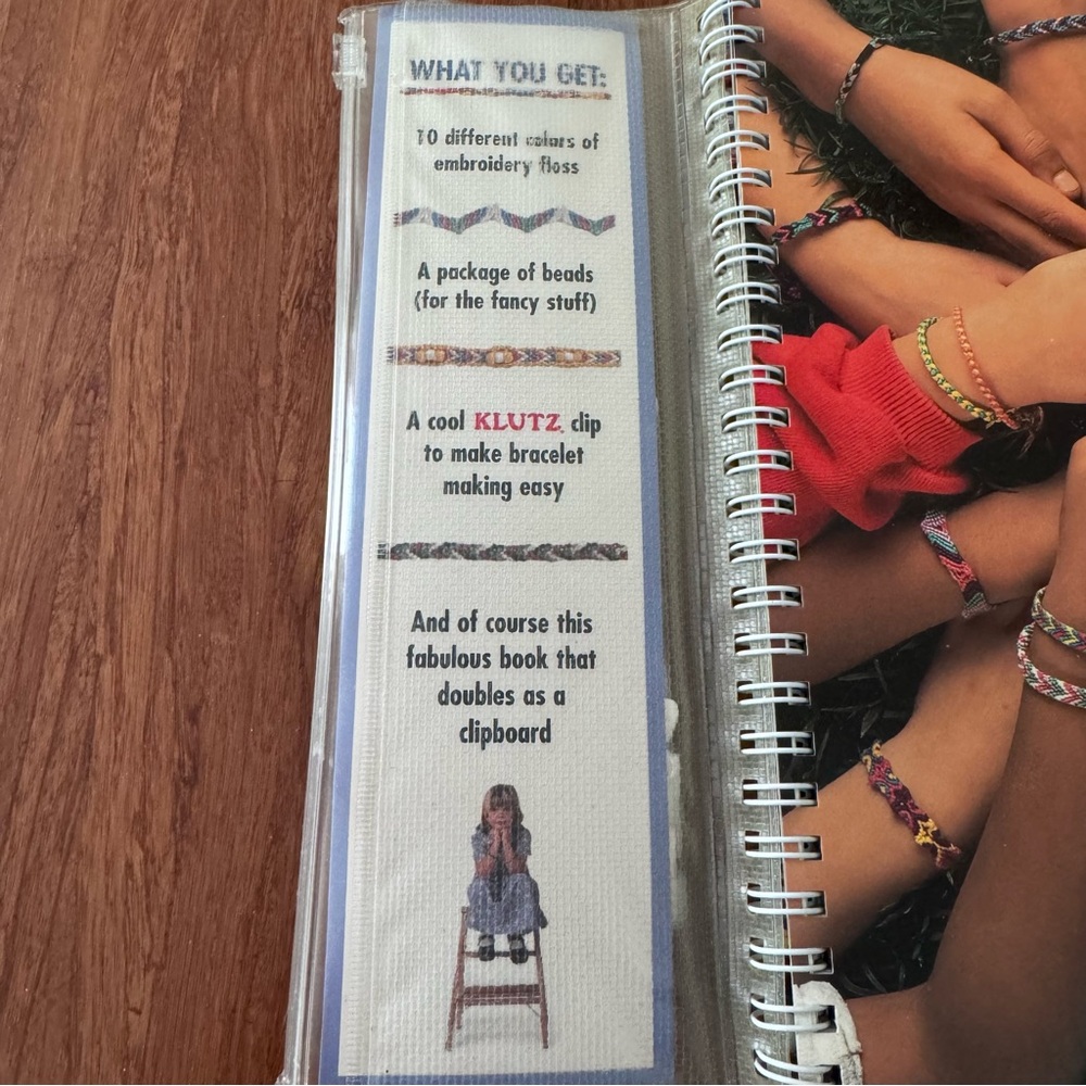 Retro Friendship Bracelet DIY Kit Y2K Craft Guide Book Colorful Woven Thread Set - Picture 4 of 5